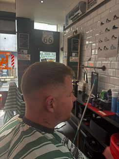 Skin Fade Haircut done by Guto Rhys